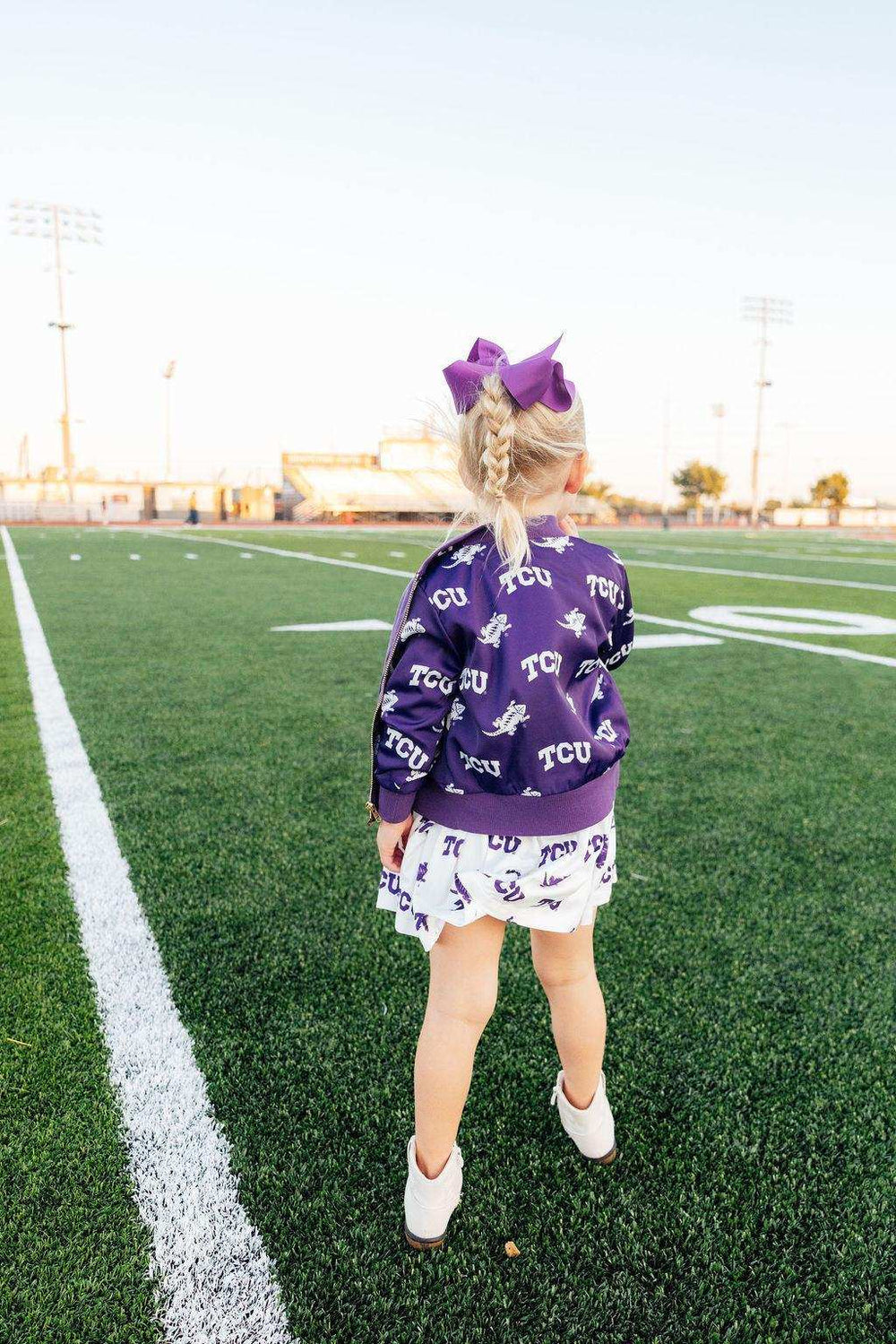 TCU Purple Frog Satin Jacket - Mila & Rose ® - Flyclothing LLC
