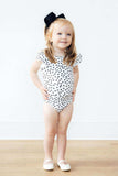 Scattered Dot S/S Flutter Sleeve Leotard - Mila & Rose ® - Flyclothing LLC