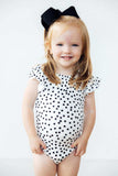 Scattered Dot S/S Flutter Sleeve Leotard - Mila & Rose ® - Flyclothing LLC