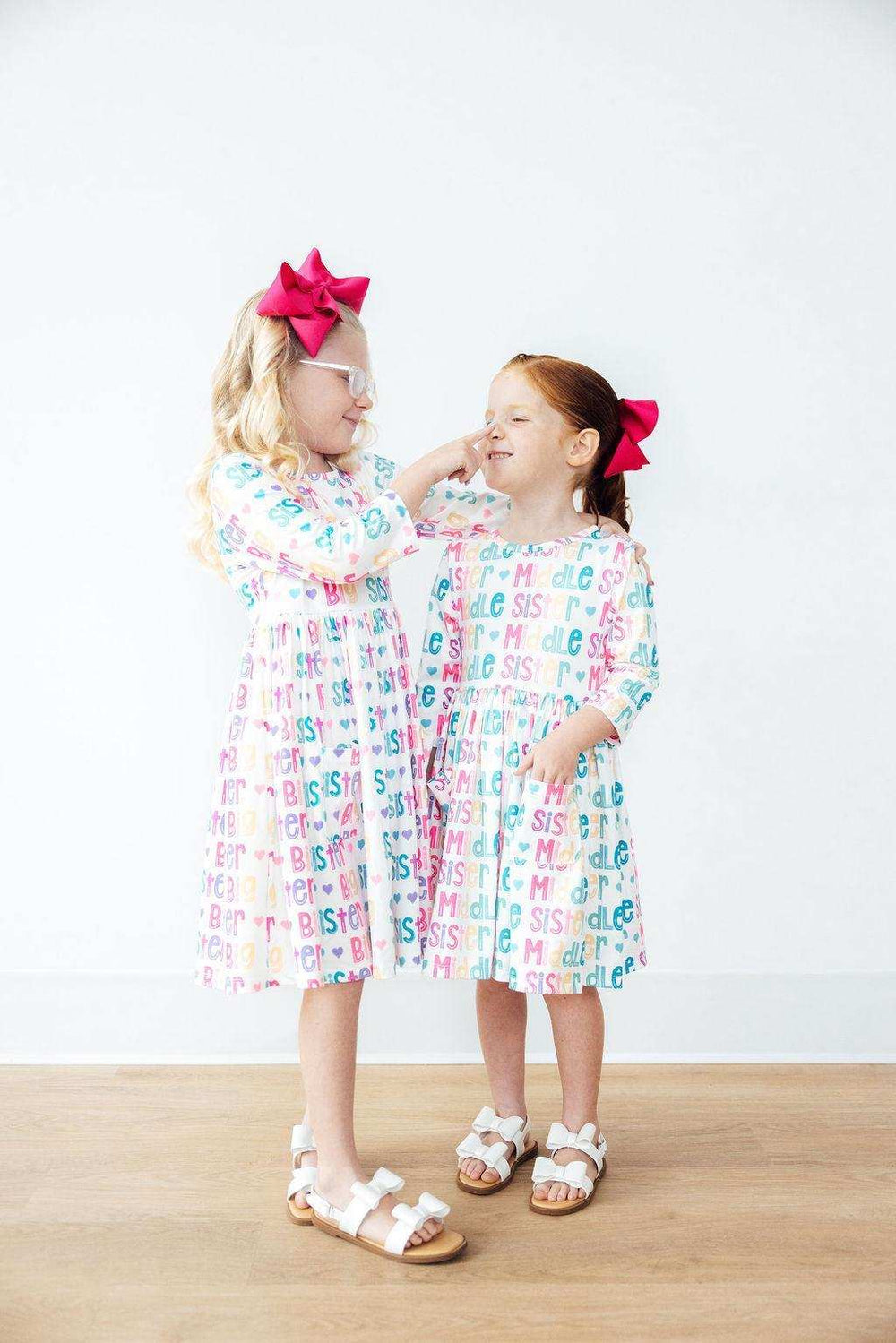 Big Sister 3/4 Sleeve Pocket Twirl Dress - Mila & Rose ® - Flyclothing LLC
