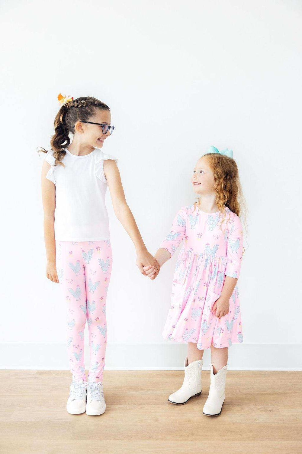 Little Miss Chickie 3/4 Sleeve Pocket Twirl Dress - Mila & Rose ® - Flyclothing LLC