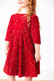 Red Velvet Sequin Dress - Mila & Rose ® - Flyclothing LLC