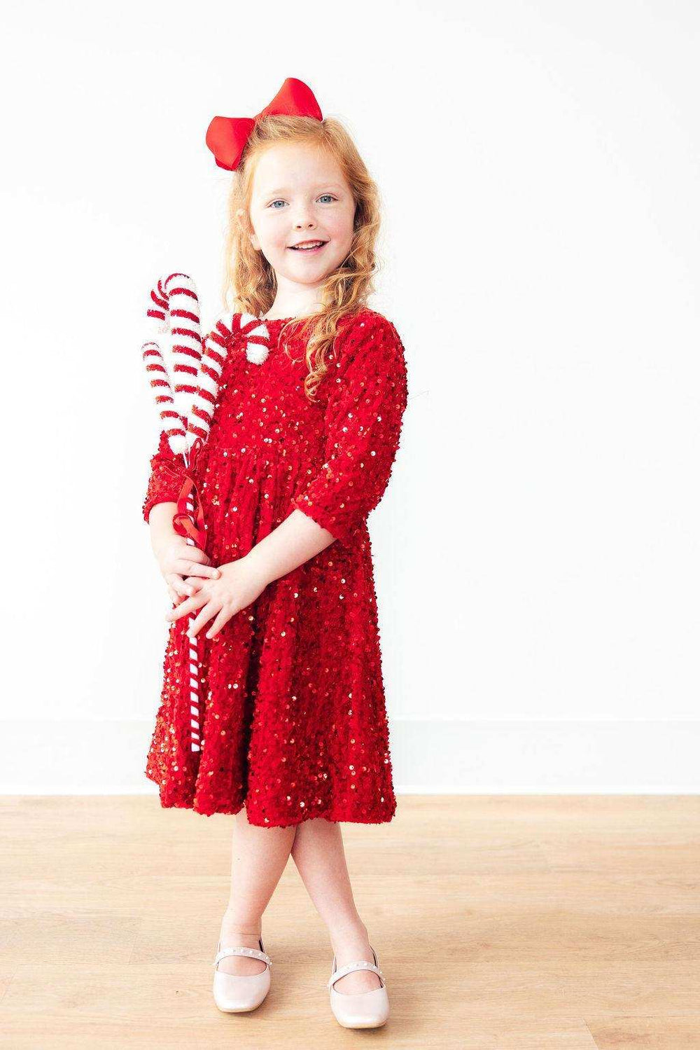 Red Velvet Sequin Dress - Mila & Rose ® - Flyclothing LLC