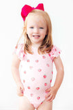Sweet Strawberries S/S Flutter Sleeve Leotard - Mila & Rose ® - Flyclothing LLC