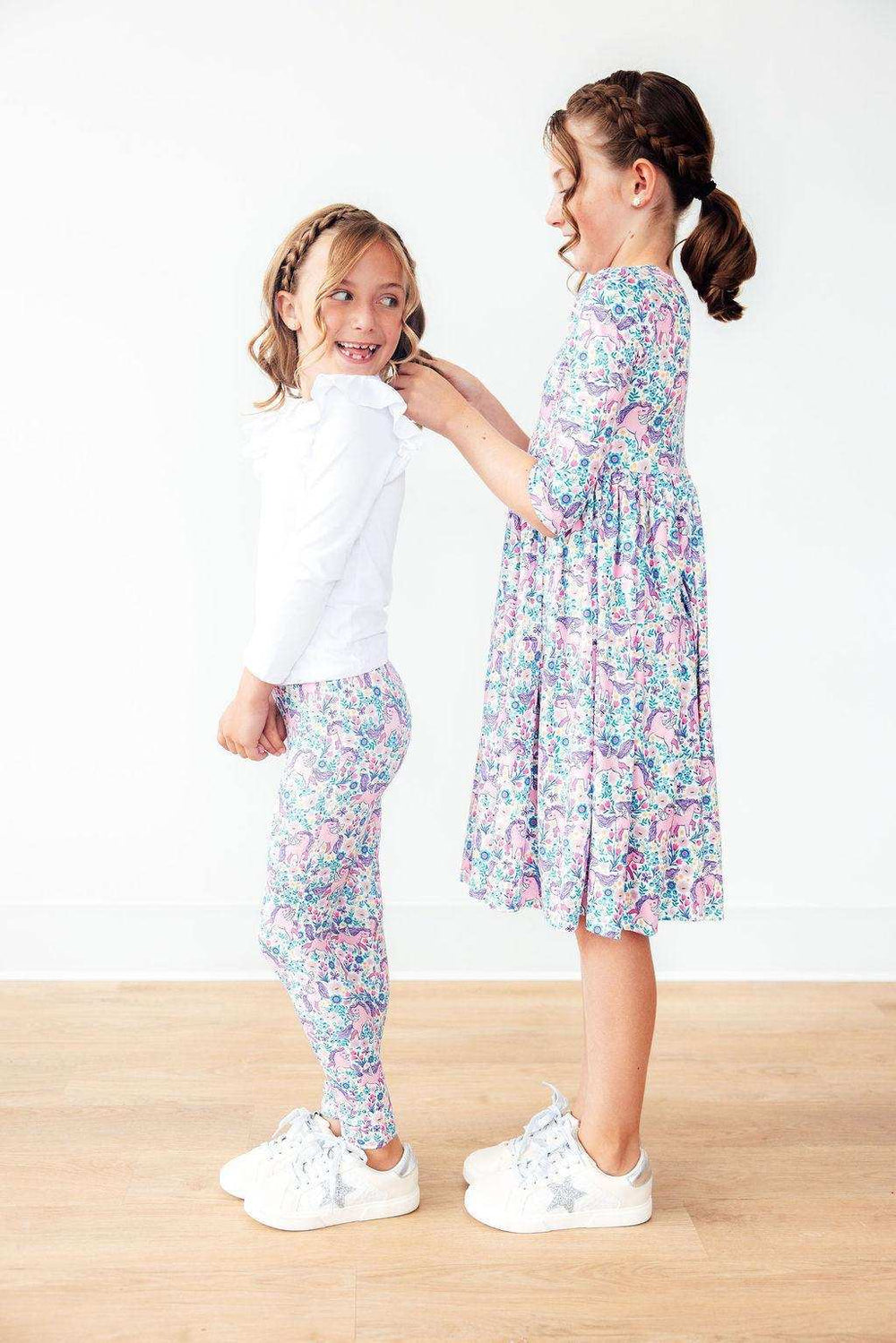 Head in the Clouds 3/4 Sleeve Pocket Twirl Dress - Mila & Rose ® - Flyclothing LLC