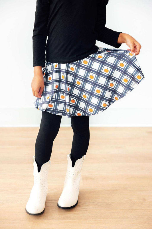 Plaid Pumpkins Twirl Skegging - Mila & Rose ® - Flyclothing LLC
