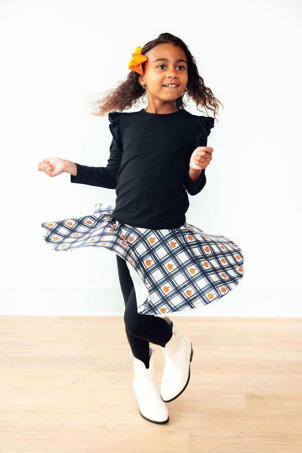 Plaid Pumpkins Twirl Skegging - Mila & Rose ® - Flyclothing LLC