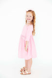 Bubblegum Pink 3/4 Sleeve Pocket Twirl Dress - Mila & Rose ® - Flyclothing LLC