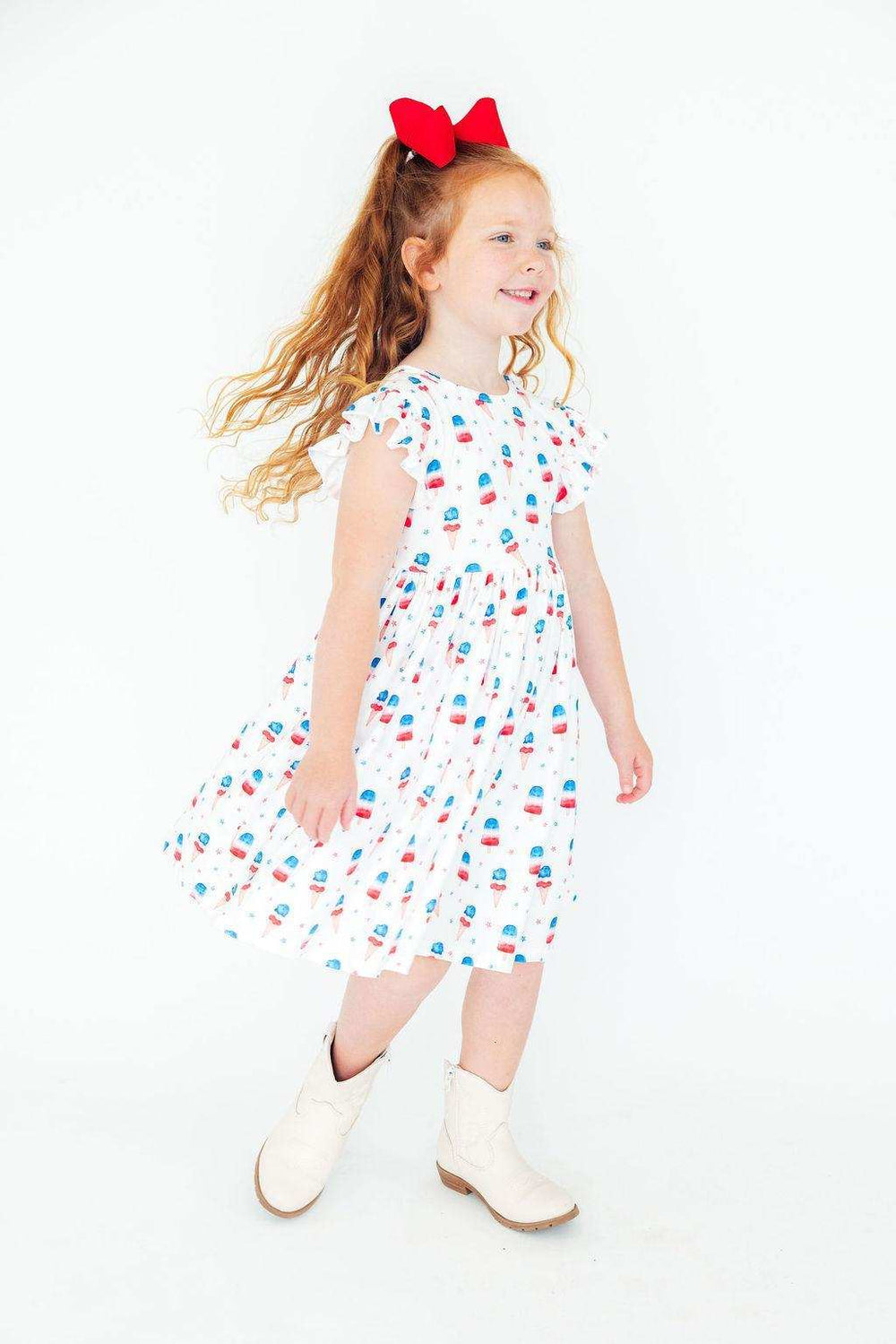 Summer Sweets Flutter Sleeve Twirl Dress - Mila & Rose ® - Flyclothing LLC