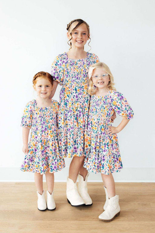 Garden Groove Smocked Ruffle Dress - Mila & Rose ® - Flyclothing LLC