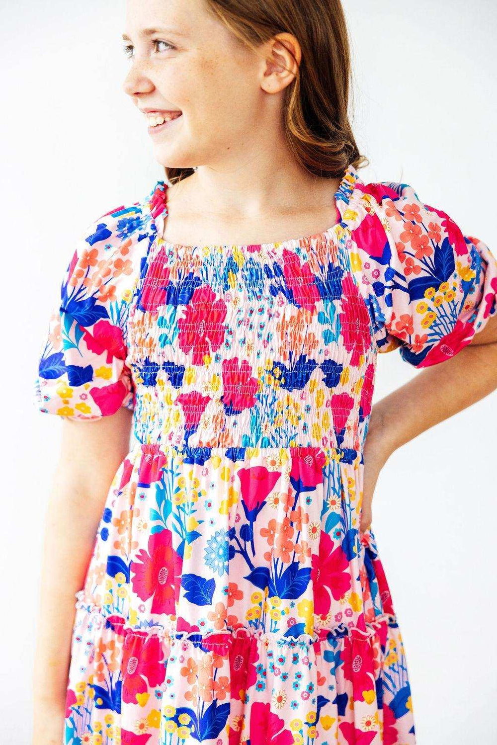 Sunshine Garden Smocked Ruffle Dress - Mila & Rose ® - Flyclothing LLC