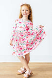 Pinkosaurus Rex L/S Pocket Twirl Dress - Mila & Rose ® - Flyclothing LLC