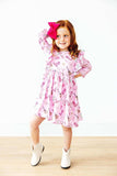 Boot Scootin' 3/4 Sleeve Ruffle Twirl Dress - Mila & Rose ® - Flyclothing LLC
