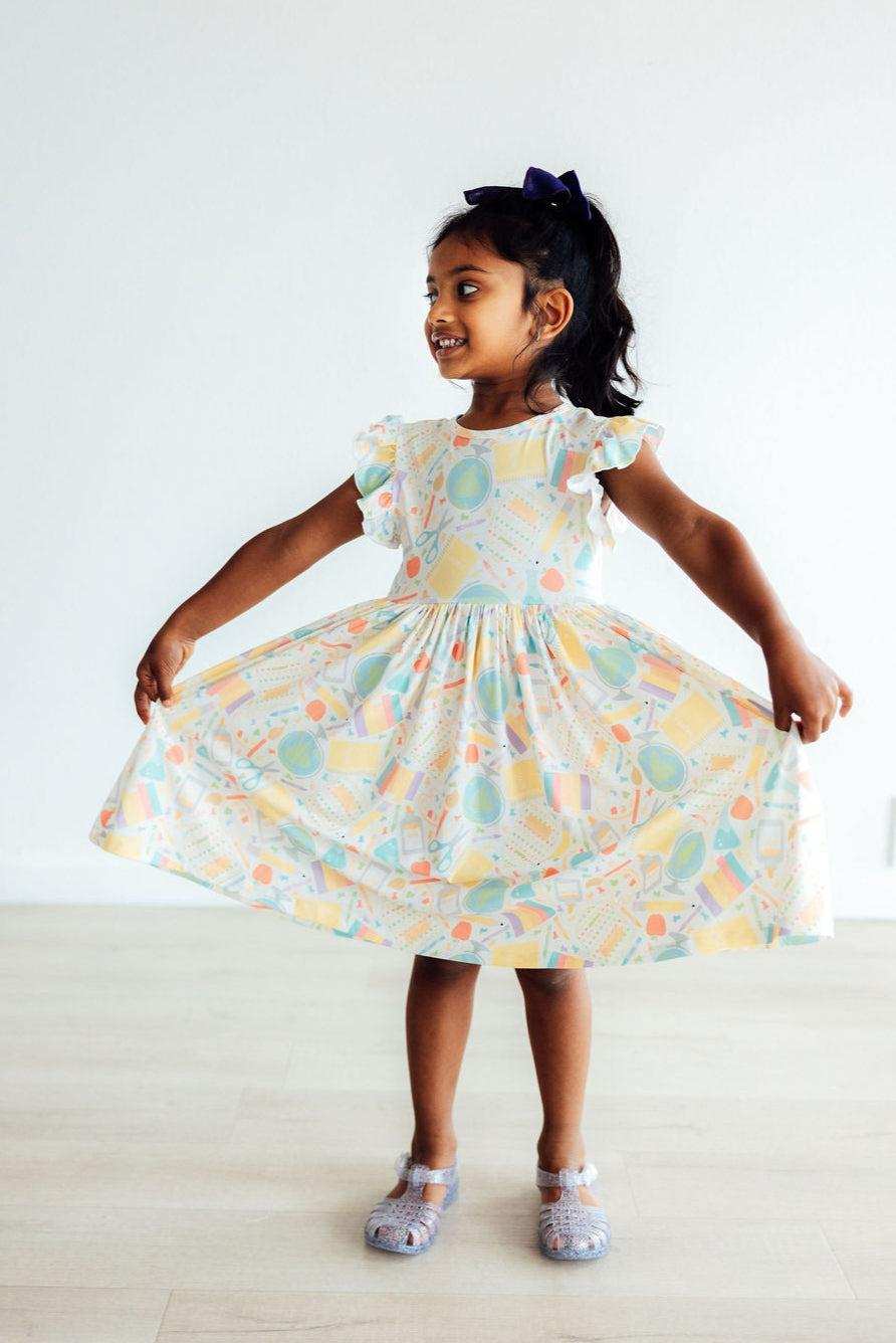 Campus Cutie Flutter Sleeve Twirl Dress - Mila & Rose ® - Flyclothing LLC