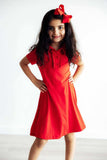 Red S/S Polo Dress - Mila & Rose ® - Flyclothing LLC