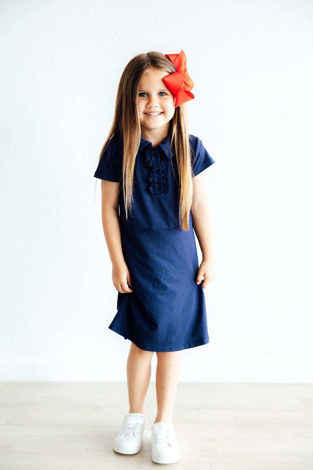 Navy S/S Polo Dress - Mila & Rose ® - Flyclothing LLC