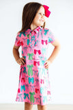Pink Twirls & Ties S/S Polo Dress - Mila & Rose ® - Flyclothing LLC