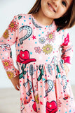 Boots & Bling L/S Pocket Twirl Dress - Mila & Rose ® - Flyclothing LLC