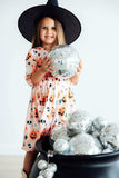 Pumpkin Peekaboo 3/4 Sleeve Pocket Twirl Dress - Mila & Rose ® - Flyclothing LLC
