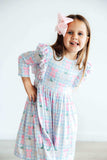 SALE Pumpkin Picnic 3/4 Sleeve Ruffle Twirl Dress - Mila & Rose ® - Flyclothing LLC