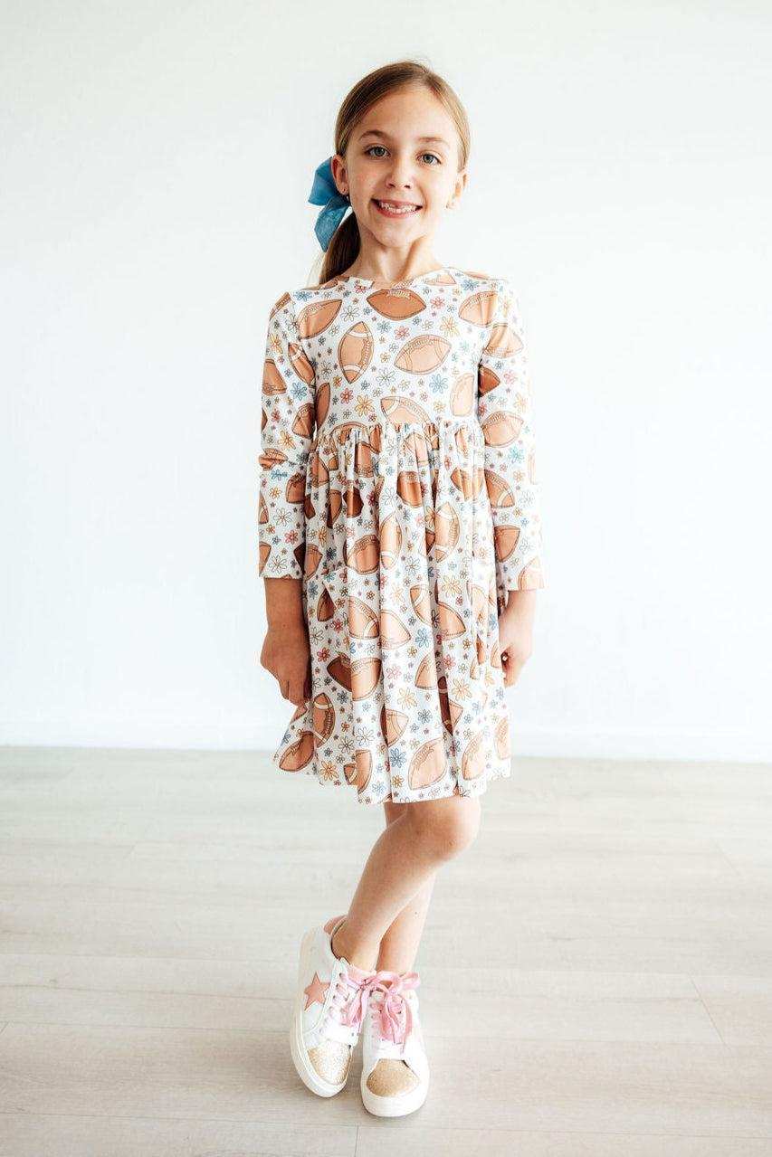 Football Friday L/S Pocket Twirl Dress - Mila & Rose ® - Flyclothing LLC