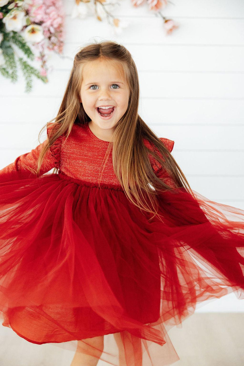 Pumpkin Spice Shimmer 3/4 Sleeve Tutu Dress - Mila & Rose ® - Flyclothing LLC