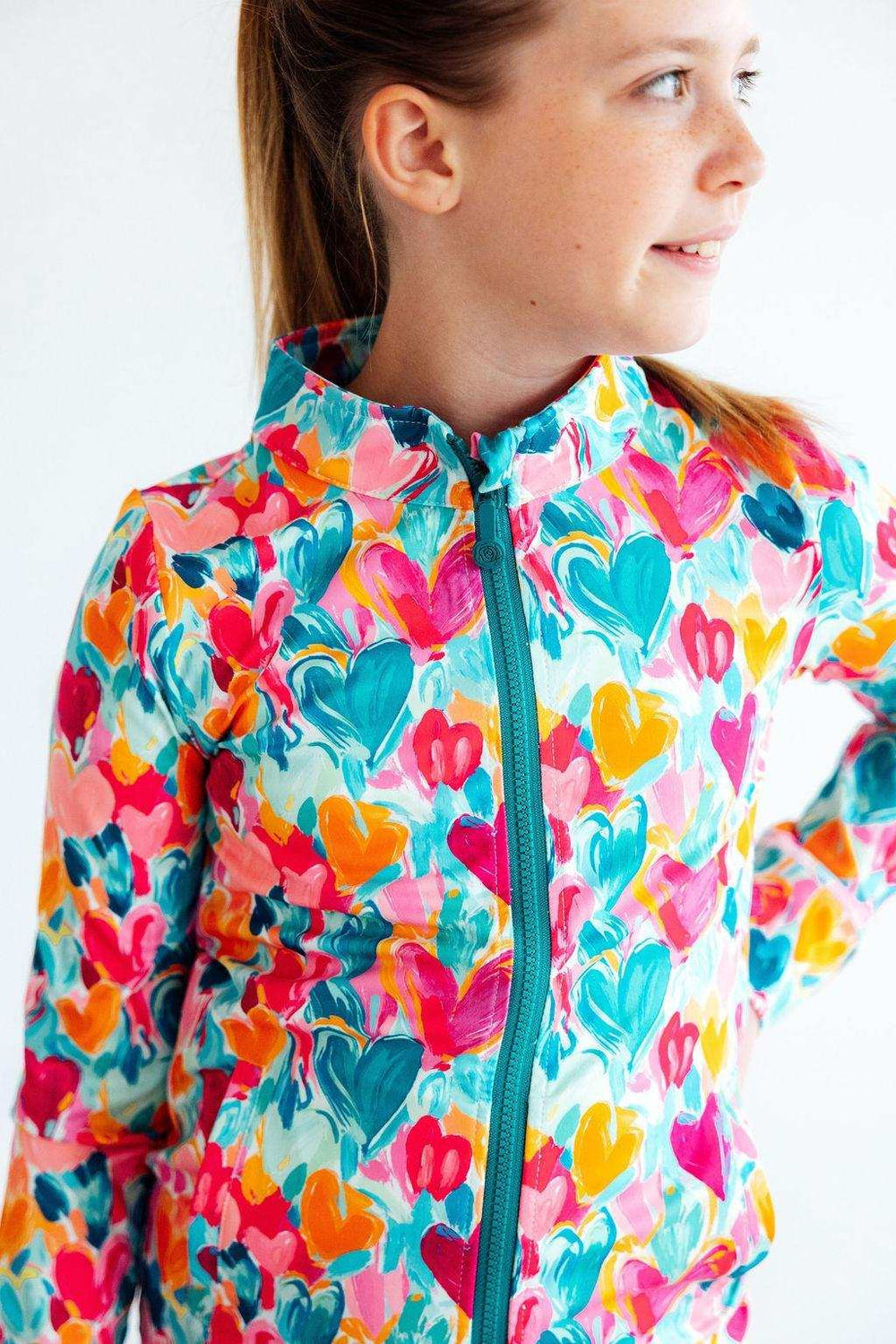 Heart Hustle Full-Zip Ruffle Active Jacket - Mila & Rose ® - Flyclothing LLC