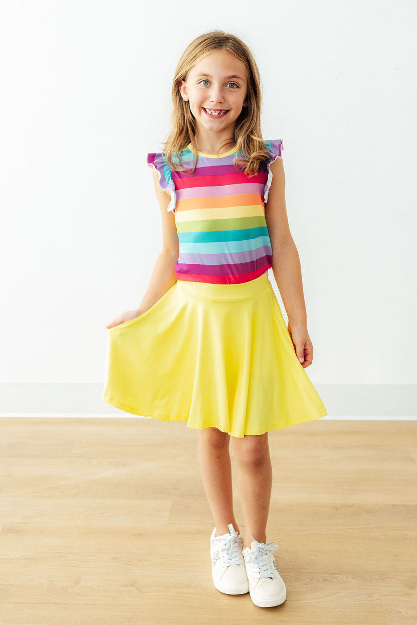 Yellow Twirl Skort - Mila & Rose ® - Flyclothing LLC