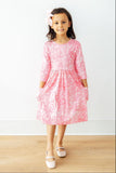 Shine Bright 3/4 Sleeve Pocket Twirl Dress - Mila & Rose ® - Flyclothing LLC