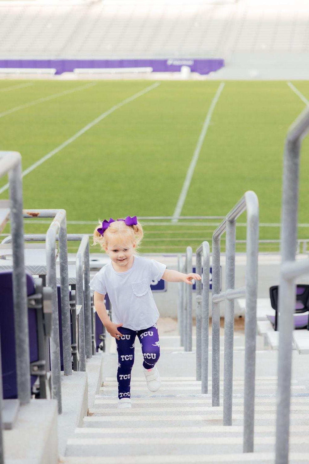 TCU Purple Frog Leggings - Mila & Rose ® - Flyclothing LLC