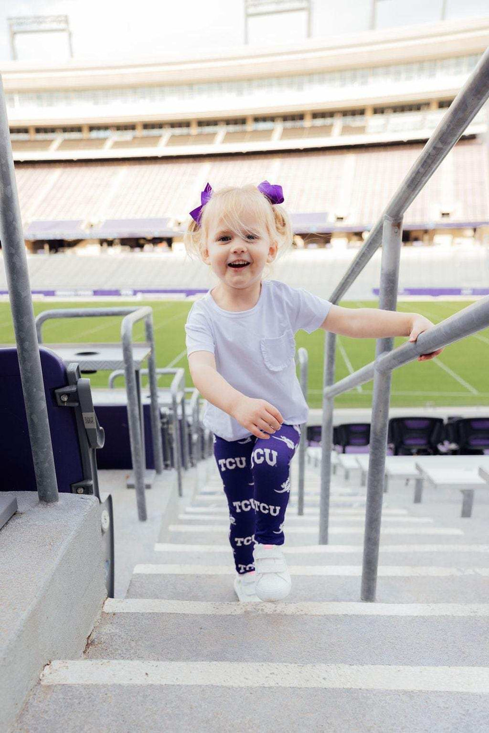 TCU Purple Frog Leggings - Mila & Rose ® - Flyclothing LLC