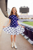 TCU White Frog Ruffle Twirl Skort - Mila & Rose ® - Flyclothing LLC