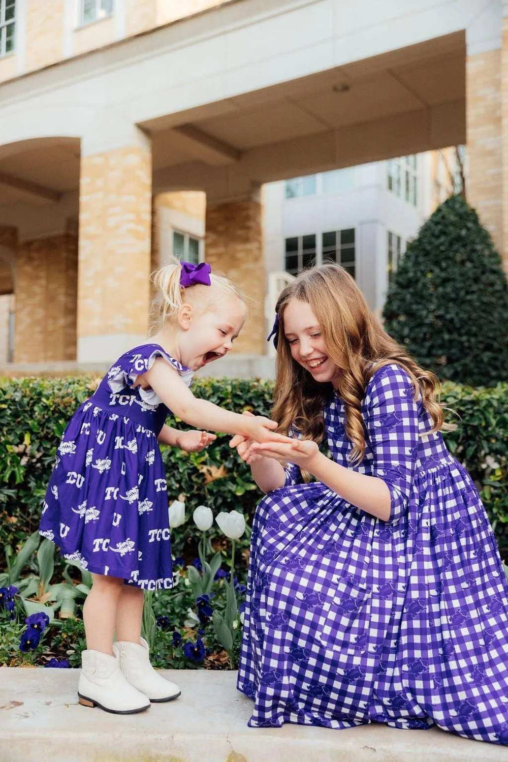 TCU Purple Frog Flutter Twirl Dress - Mila & Rose ® - Flyclothing LLC