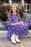TCU Plaid Frog 3/4 Sleeve Pocket Twirl Dress - Mila & Rose ® - Flyclothing LLC