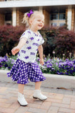 TCU Plaid Frog Ruffle Twirl Skort - Mila & Rose ® - Flyclothing LLC