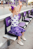TCU Plaid Frog Ruffle Twirl Skort - Mila & Rose ® - Flyclothing LLC