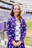 TCU Purple Frog Satin Jacket - Mila & Rose ® - Flyclothing LLC