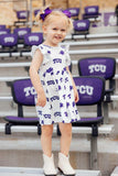 TCU White Frog Flutter Twirl Dress - Mila & Rose ® - Flyclothing LLC