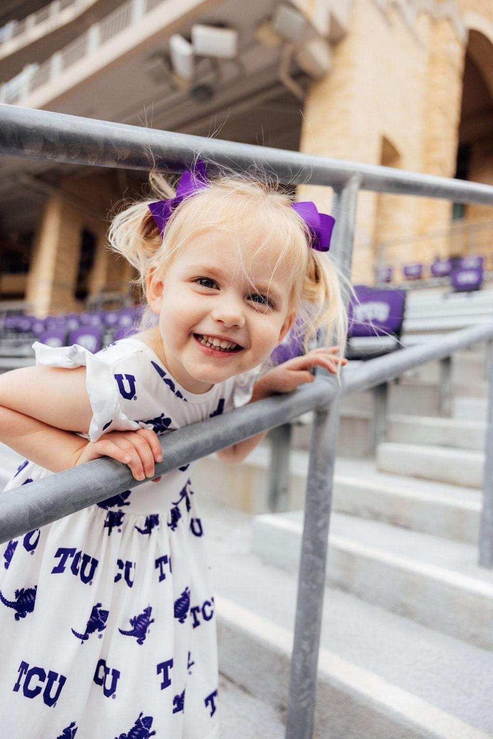 TCU White Frog Flutter Twirl Dress - Mila & Rose ® - Flyclothing LLC