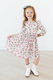 Cowgirl Cutie 3/4 Sleeve Ruffle Twirl Dress