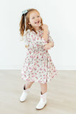 Cowgirl Cutie 3/4 Sleeve Ruffle Twirl Dress
