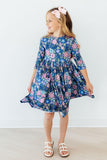 Whimsy 3/4 Sleeve Pocket Twirl Dress
