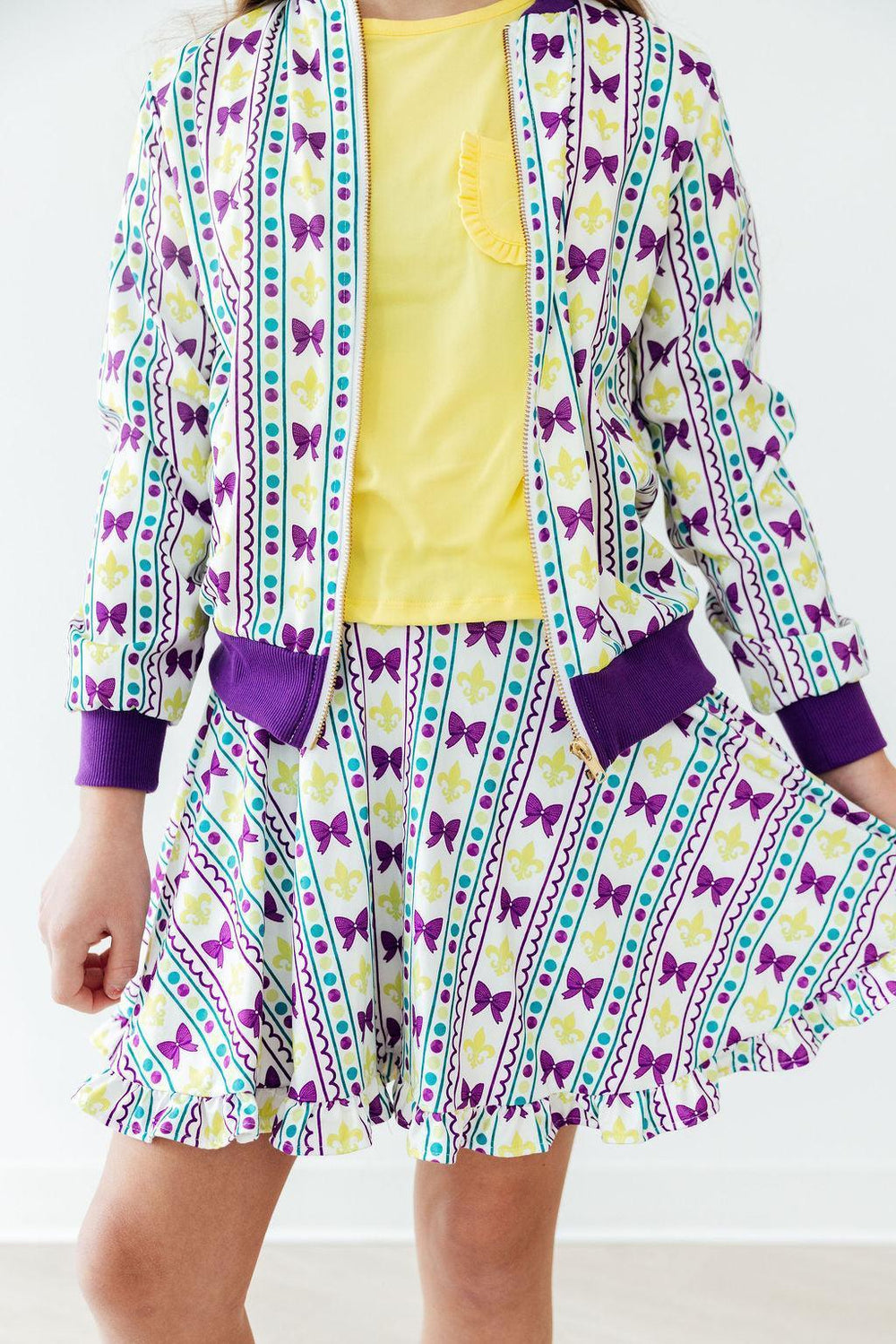 Mardi Gras Ruffle Twirl Skort - Mila & Rose ® - Flyclothing LLC