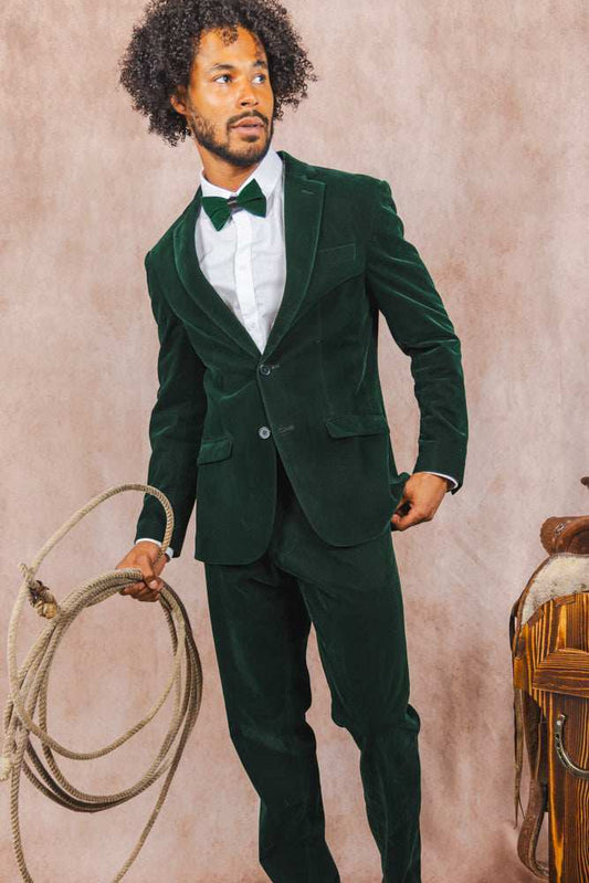 The Elegant Evergreen | Green Velvet Velvet Blazer - Shinesty - Flyclothing LLC