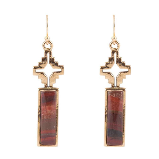 Mission Red Rainbow Jasper Earrings - Barse Jewelry - Flyclothing LLC