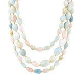 Mixed Morganite Pastel Statement Strand Necklace - Barse Jewelry - Flyclothing LLC