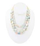 Mixed Morganite Pastel Statement Strand Necklace - Barse Jewelry - Flyclothing LLC