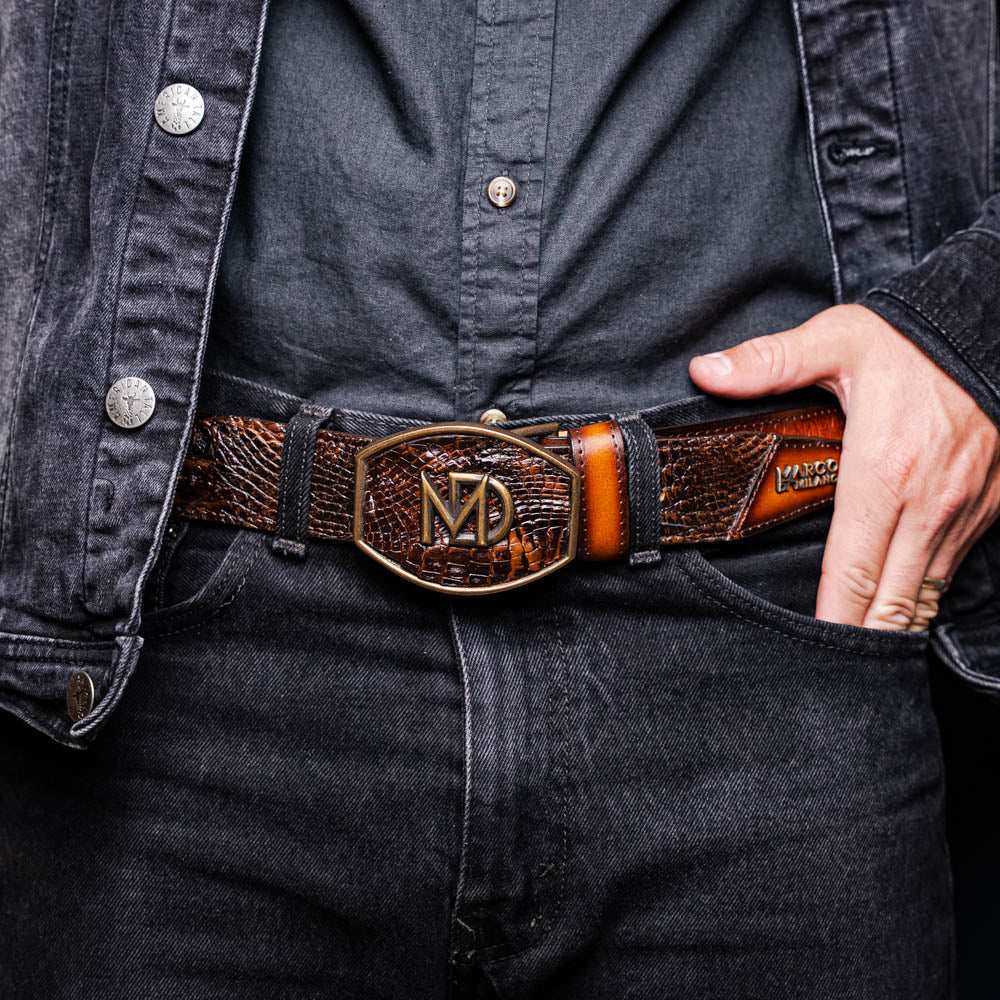 Montana Belt Aged Brown - Marco Di Milano - Flyclothing LLC