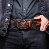Montana Belt Aged Brown - Marco Di Milano - Flyclothing LLC