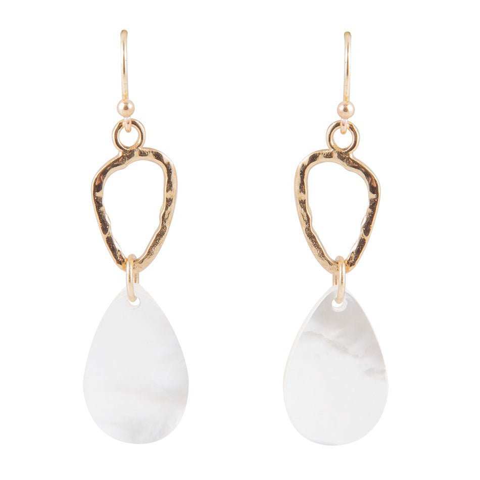 Mother of Pearl and Bronze Drop Earrings - Barse Jewelry - Flyclothing LLC